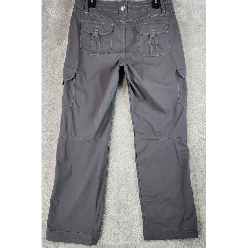 KUHL Pants Womens Size 10 SHORT Gray Cargo Pockets Snap Button Casual Outdoor - Picture 2 of 12